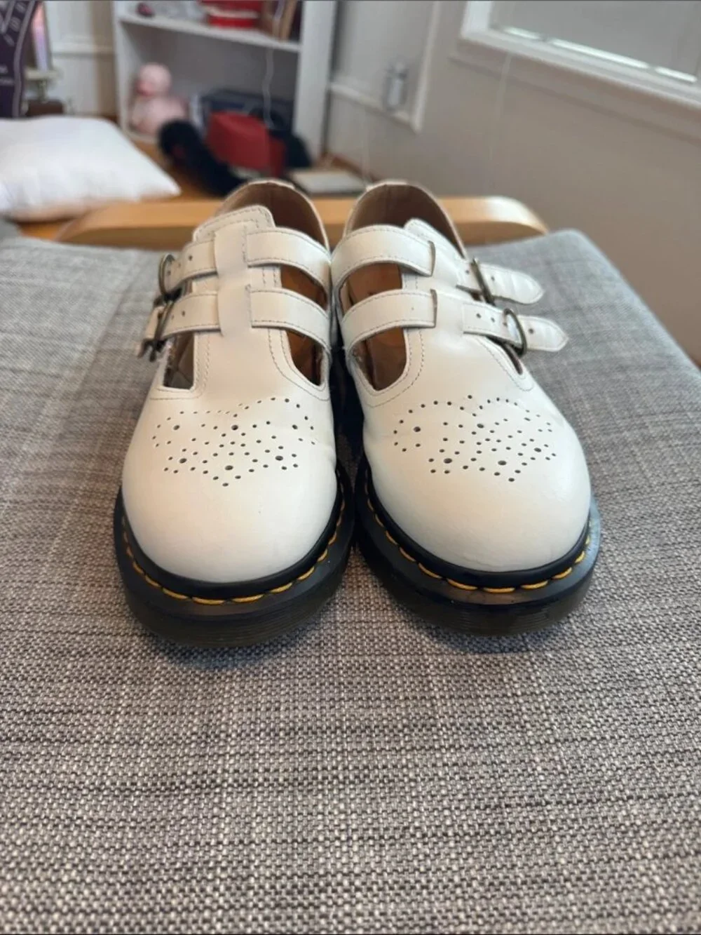 Dr. Martens Adult White Mary Jane Shoes